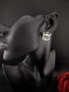 Premium designer Studs earring with clear glass stones, stylish, Statement Jewelry, jewelry for all ages, best for Bridesmaid Gift