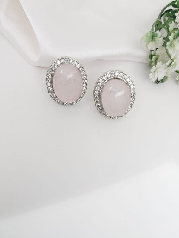 Cubic Zirconia, American Diamond,Doublet stone studs earrings, Indian Jewelry