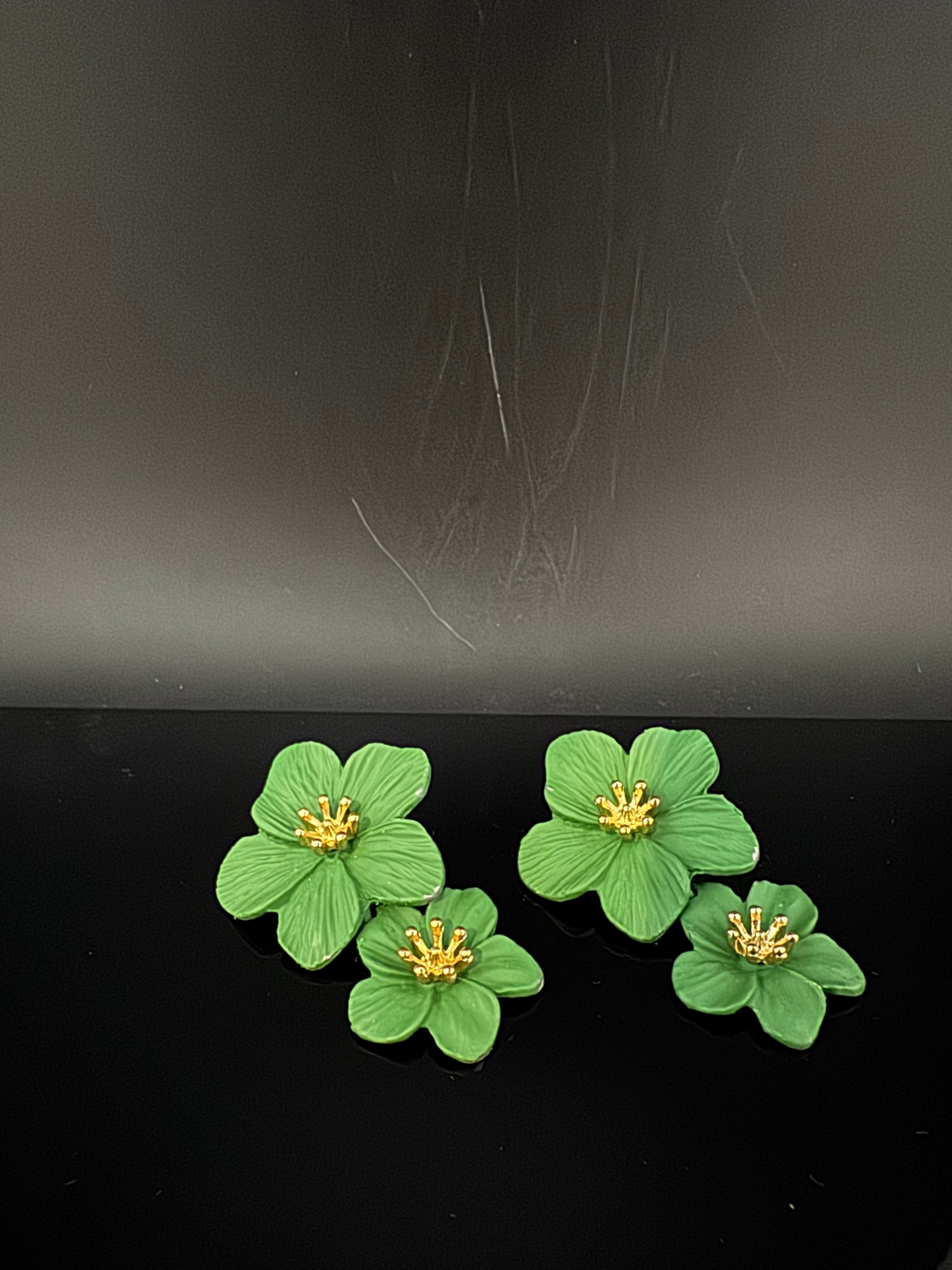 Premium High Quality long drop earrings, lightweight Brass and Acrylic material flower Earrings for party wear/Bridesmaid gift