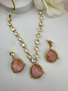 Kundan, Polki, CZ, Doublet Stones Golden necklace set, kundan haar, everyday wear jewelry