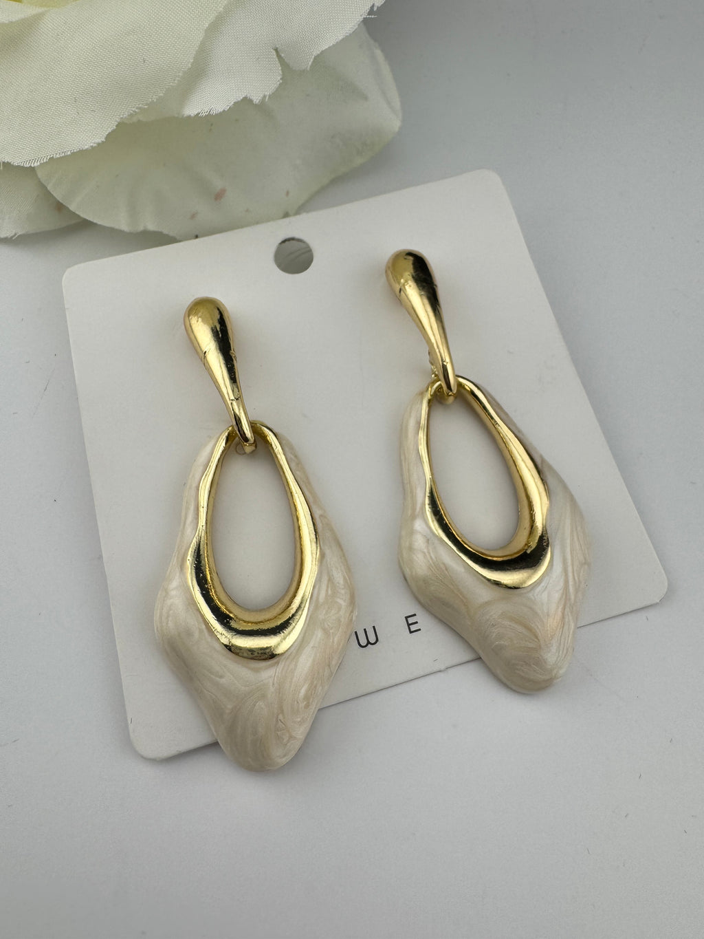 High Quality Premium Enamel and gold Designer Drop Earrings