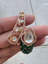 Pachi kundan, Moissanite Kundan, CZ,Bracelet Bangle, Gold Polish (Fits 2.6" wrists)