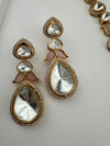 Kundan, Polki, CZ, Doublet Stones Long Golden necklace set, Rani haar, everyday wear jewelry