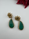 CZ and Gold, Doublet Stone Chandelier Drop Earrings, Bridal, Designer jewelry