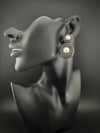 Cubic Zirconia, Diamond nano setting, pearls, Victorian Dangle earrings, Indian Jewelry