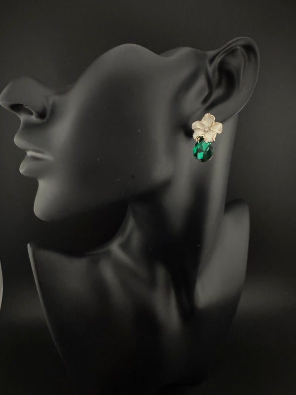 Premium Crystal and Enamel everyday earring is a Swarovski inspired designer Piece/Indian jewelry/Anti-tarnish Jewelry/Kids earrings