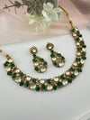 Stones, CZ, Kundan Gold necklace set, Indian Bridal Jewelry set