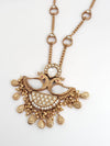 MOP, Enamel, Kundan, Gold long Peacock necklace set, Rani Haar, Indian Bridal Jewelry