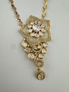 Kundan, CZ, MOP Pendant Necklace Set with Earrings, Everyday Wear Jewelry
