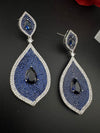 Premium Nano Setting of very fine Cubic Zirconia Dangle earrings in Evil eye style, designer Inspired Statement earring, Bridesmaid gift
