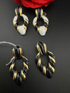High Quality Premium Enamel and gold Designer Drop Earrings
