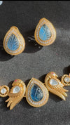 Kundan, Moissanite, Stone Amrapali choker necklace set, Indian Bridal Jewelry