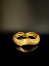 Brushed finished Gold Cuff Bracelet Bangle, Anti Tarnish, fits sizes upto 2.6"