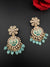 Enamel and Gold Kundan Chandelier Long Earrings, High shine Bridal Moissanite CZ, Designer Earrings
