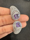 Openable Designer Cuff bracelet with Stones, American Diamonds, crystal stones, CZ, Fits size upto 2.6"