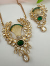 Kundan, CZ, MOP, Stone, Uncut Polki Long Pendant necklace set, Pendant set, everyday wear jewelry
