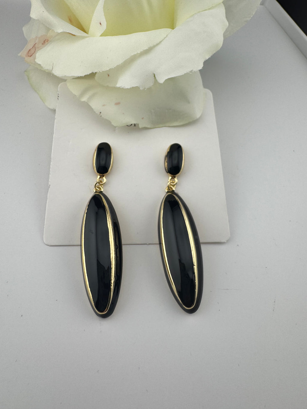 High Quality Premium Enamel and gold Designer Drop Earrings