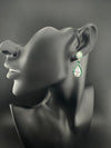 Swarovski inspired Cubic Zirconia, Diamond, channel setting Crystal stone, Silver Polish inspired Dangle Drop earrings, Indian Jewelry