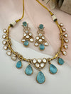 Kundan, CZ, Doublet Stone collar flexible necklace set, Indian Bridal Jewelry set