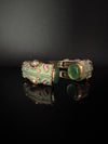 Moissanite Kundan, Enamel, CZ Adjustable Bracelet Bangle Kada, Gold Polish Designer Bangle