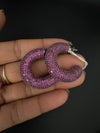 Pearls, Cubic Zirconia, Diamond nano setting Hoops earrings, Indian Jewelry