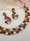 Stones, CZ, Kundan Gold necklace set, Indian Bridal Jewelry set