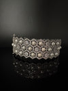 Openable Designer bracelet with Pearls, crystal stones, CZ Nano setting, Fits size upto 2.6"