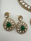 Doublet Stones, CZ, Moissanite, Kundan Gold Plated necklace set, Indian Bridal Jewelry set