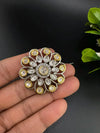 Victorian Kundan and CZ, Adjustable Big Finger Ring