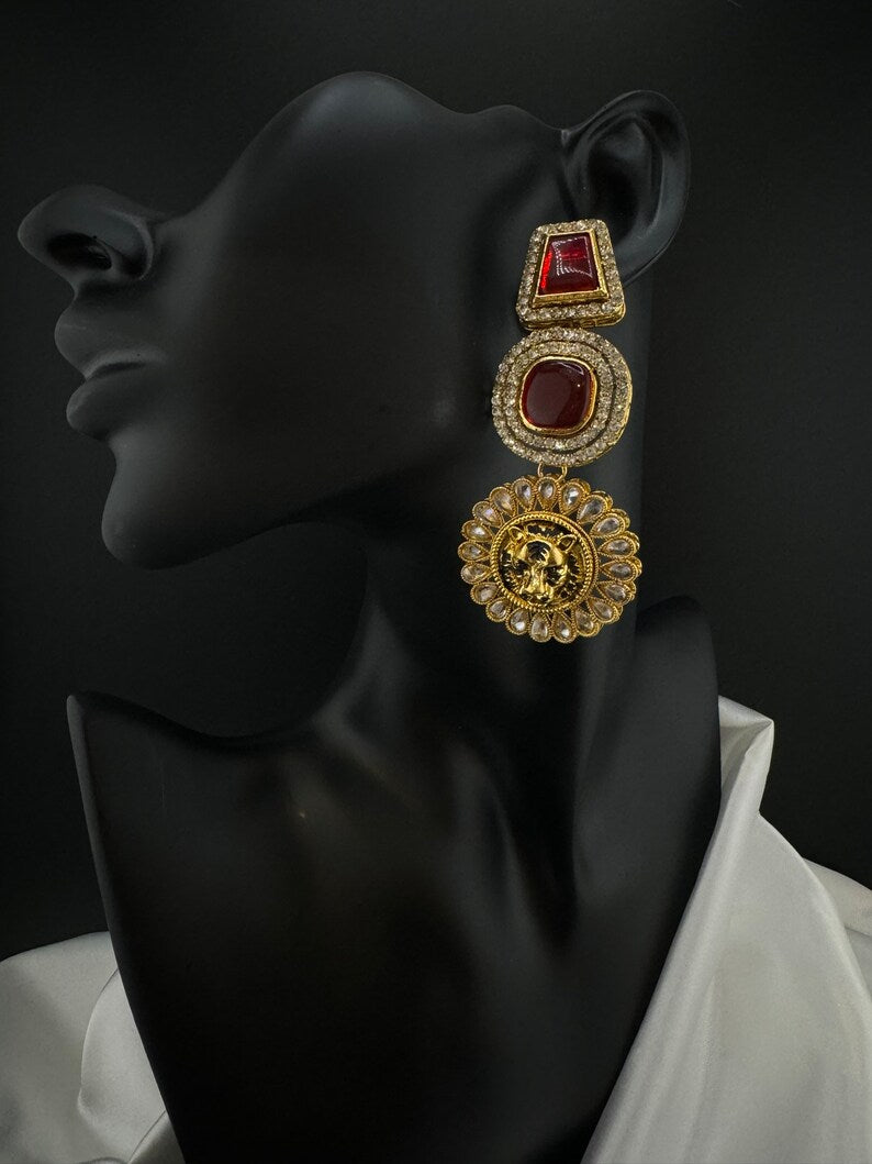Sabyasachi inspired Chand Bali earring, Long Chandelier earring