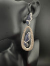 Premium Nano Setting Cubic Zirconia Victorian Long earrings in Butterfly Drop shape, designer Inspired Statement long drop dangle earrings