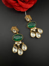 Gold Kundan, Stone Chandelier Drop Earrings, Bridal, Moissanite, CZ, Designer jewelry