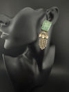 Cubic Zirconia, Kundan, Doublet Stone Chandelier Drop Earrings, Moissanite, CZ, Designer jewelry