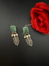 Cubic Zirconia, Kundan, Doublet Stone Chandelier Drop Earrings, Moissanite, CZ, Designer jewelry