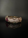 Openable Matt Gold Plated Bangle with Crystal Stones, CZ Nano Setting (Fits 2.6" Diameter)