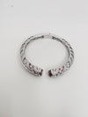 Openable Cuff bracelet with Stones, American Diamonds, crystal stones, CZ, Fits size upto 2.6"
