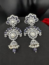 Premium Cubic Zirconia Pearl Chandelier Long earrings is designer Inspired, Statement Long Big earring, Bridal, Party, Wedding jewelry,