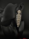 Premium Cubic Zirconia Chandelier Long earrings is designer Inspired, Statement Long earring, Bridal, Party, Wedding jewelry, Shiny
