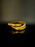 Brushed finished Gold Chunky Cuff Bracelet Bangle, Anti Tarnish, fits sizes upto 2.6"
