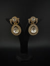Victorian Uncut Kundan, CZ details is Tyaani Inspired designer earringsDrop Earrings