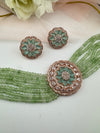 Hydro beads, CZ, Stones Choker necklace set, Indian Bridal Jewelry, chic set