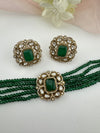 Moissanite Kundan, Hydro beads, CZ, Stones Choker necklace set, Indian Bridal Jewelry, chic set