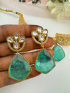Kundan, CZ, Doublet Stone choker necklace set, Indian Bridal Jewelry set