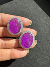 Cubic Zirconia, American Diamond,Doublet stone studs earrings, Indian Jewelry