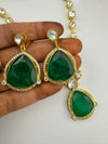 Kundan, Polki, CZ, Doublet Stones Golden necklace set, kundan haar, everyday wear jewelry
