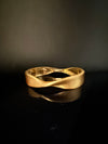 Brushed finished Gold Cuff Bracelet Bangle, Anti Tarnish, fits sizes upto 2.6"