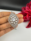Openable Designer bracelet with Pearls, crystal stones, CZ Nano setting, Fits size upto 2.6"