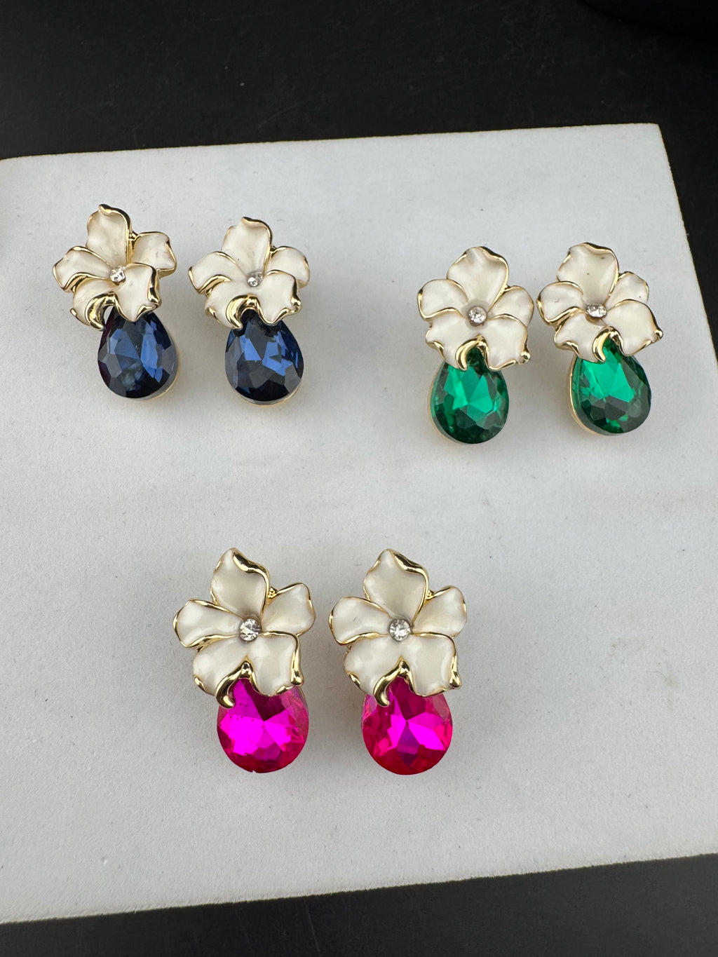 Premium Crystal and Enamel everyday earring is a Swarovski inspired designer Piece/Indian jewelry/Anti-tarnish Jewelry/Kids earrings