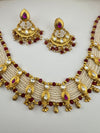 Rajwadi, kundan, pearls, stones Gold necklace set, Indian Bridal Jewelry set