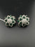 Cubic Zirconia, Diamond nano setting flower stud earrings, Indian Jewelry